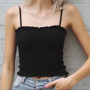 Baby brandy smocked black tank top🫶🏼